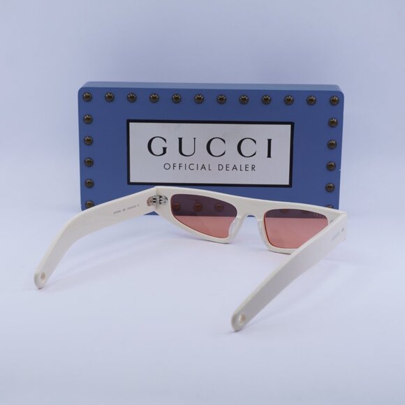 Final Price! Gucci GG1634S 005 Ivory/Red Sunglasses - Picture 10 of 11